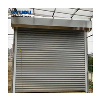 Porte de sécurité automatique en acier galvanisé robuste à enroulement motorisé pour usine, entrepôt, garage