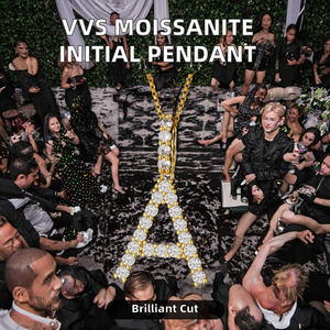 Joyería Fina Unisex, Colgante de Letra del Alfabeto con Moissanita VVS, Chapado en Oro Helado, Plata de Ley 925, Estilo Hip Hop, Inicial, Nombre, Garra - Product Image 2