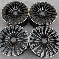 Velg Mobil Custom Forged Multi-spoke Black Machine Face 1-piece 18 19 20 21 22 Inci, Cocok untuk Mercedes Ferrari SF90