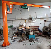Grue à flèche sans fil certifiée CE, 2 tonnes, montée au sol pour ligne d'assemblage