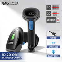 Escáner de Código de Barras 2D Portátil y Duradero, Naranja, Inalámbrico, con Capacidad USB, Memoria para 30000 Códigos, Altamente Rentable, 1 Año de Garantía, en Stock