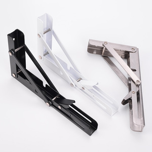 Vente en gros Acier inoxydable Angle droit <span class=keywords><strong>Billy</strong></span> Bracket pliable télescopique Partition Shelf Support Trépied Étagère <span class=keywords><strong>murale</strong></span> - Product Image 3