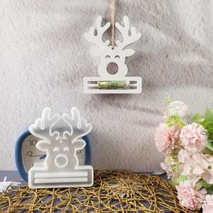 แม่พิมพ์ซิลิโคนทำจี้ยิปซั่มตกแต่งชั้นวาง<span class=keywords><strong>เงิน</strong></span>แบบม้วนรูปกวางเอลก์ M52521 - Product Image 1