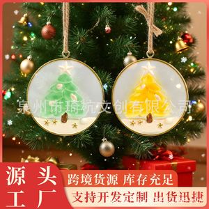 Ornement suspendu pour arbre de Noël, décoration circulaire en résine pour la décoration des fêtes - Product Image 2