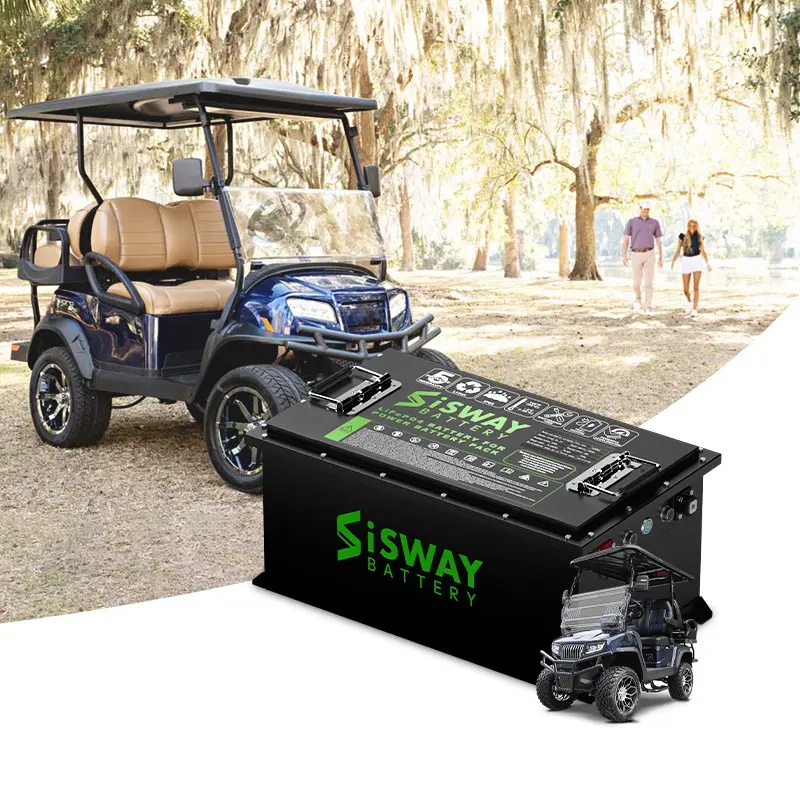 I-SWAY Hochleistungs-Golfwagen wiederaufladbarer 48 V 105 Ah 150 Ah LiFePO4 Li-Ionen-Lithiumbatteriepack für EZGO Club-Auto