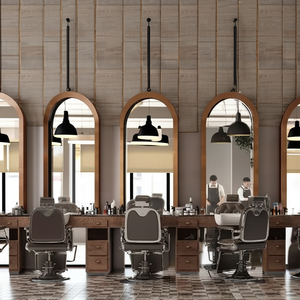 Espejo de Barbería Comercial de Lujo, Moderno, de Madera Real, Ajustable, Elegante y Duradero, Modelo 316 para Salones y Talleres - Product Image 3