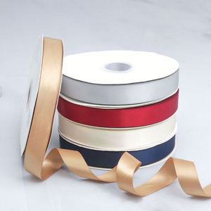 Ruban en polyester double face durable de 2,5 cm x 100 yards, couleur et taille personnalisées, pour les travaux manuels de Noël, les embellissements de cadeaux, la décoration de table - Product Image 1