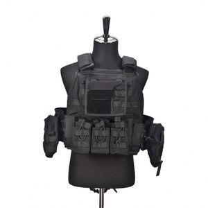 Gilet tactique de protection robuste noir pour entraînement - Product Image 1