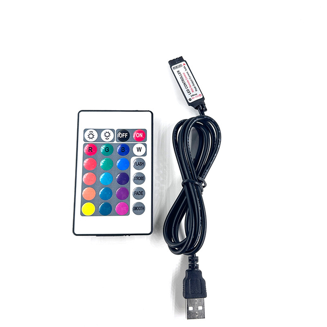 LED Strip RGB Controller 24 44 Keys USB Connector IR Remote Control Dimmer for 5050 2835 RGB LED Strip Light TV Backlight