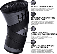 Genouillère en néoprène élastique de haute qualité, compression réglable pour adultes, protection flexible pour le fitness, le sport et la course à pied