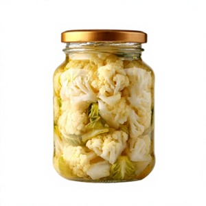Canned Seasoned Cauliflower Florets in Vinegar-Preserved Salty Flavor Mason <b>Jar</b> Packaged Vegetables - Product Image 3
