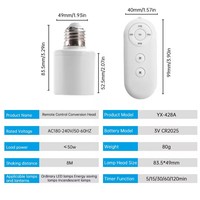 Temporizador inalámbrico E27 Control remoto 85V-265V Adaptador universal para dormitorio de múltiples lámparas Habitación de bebé Hogar inteligente