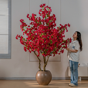 شجرة كرز صناعية كبيرة للبيع بالجملة مباشرة من المصنع، لديكور حفلات الزفاف والفنادق والمنازل، نباتات صناعية - Product Image 6