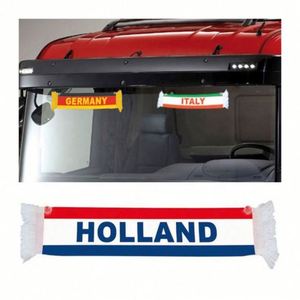 Écharpe promotionnelle en polyester à ventouse pour mini-voiture, design personnalisé, pour club de football, mini-écharpe de supporter - Product Image 3