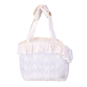 Lace Cat Purse Breathable Portable Pet Carrier For Travel With Ruffle Design - Product Image 1
