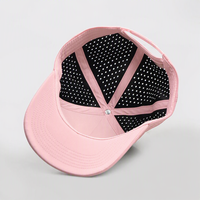 Topi Baseball 5 Panel Custom dengan Logo Patch Karet, Tahan Air, Lubang Bor Laser Cut, Berlubang untuk Golf