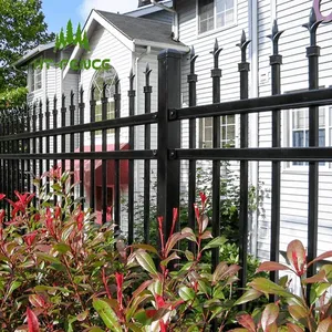 HT-FENCE de jardin clôture en acier galvanisé d'occasion de haute qualité clôtures en fer forgé bon marché jardin en fer