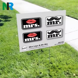 Customized Outdoor Corrugated <b>Plastic</b> Yard Greeting Signs Eco-Friendly 4mm PP Material Cutting Customizable Sizes H Stake - Product Image 1