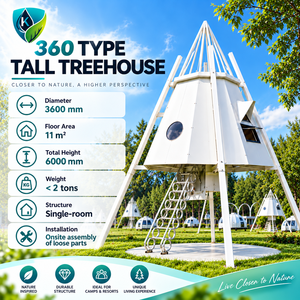 Casa sull'albero prefabbricata personalizzata per esterni con interni moderni per parchi <span class=keywords><strong>vacanze</strong></span> - Product Image 2