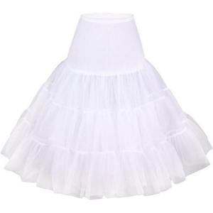 <span class=keywords><strong>Jupon</strong></span> en organza blanc <span class=keywords><strong>vintage</strong></span> pour femme, 60 cm, 100 % polyester, jupe bouffante, <span class=keywords><strong>robe</strong></span> de mariée, fête, Halloween, marque OEM - Product Image 4