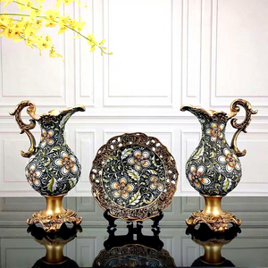 European-style High-end Home Accessories Vase <b>Ornaments</b> Vintage Luxury Resin Decoration <b>Ornaments</b> New House Living Room <b>Flower</b> - Product Image 3