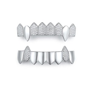 Grillz personnalisés de qualité supérieure pour bijoux dentaires, finition plaquée or, style rappeur de luxe, disponibles au prix export. - Product Image 2
