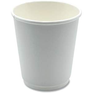 Gobelets en papier kraft Boardwalk 8 oz à double paroi avec logo personnalisé, revêtement PE, jetables pour café chaud, 500/carton - Product Image 3