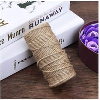 100% doğal jüt örgülü bükme halat DIY dekorasyon kordon 2mm ~ 10mm geri dönüşümlü Sisal ambalaj halat