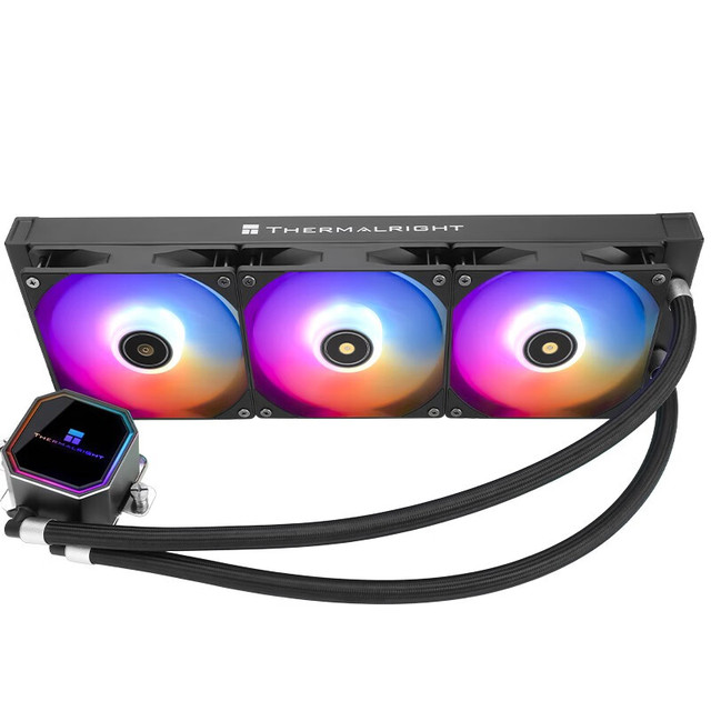 Frozen Prism 360 Black White ARGB CPU Liquid Cooler,Efficient PWM Controlled Pump 3300RPM Computer Parts Thermalright