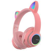 Headphone Nirkabel Over-Ear dengan Bantalan Telinga Lembut, Headset Stereo Lipat untuk Musik, Belajar, dan Bekerja