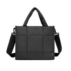 Factory Fashion Large Capacity Quilted Crossbody Shoulder Bag Portable Puffer <b>Handbag</b> for Women - Product Image 2
