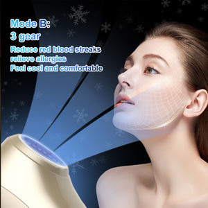 Appareil multifonctionnel électrique chaud/froid pour le visage, portable, saphir lumineux, raffermissant, resserrant les pores, rajeunissement par photons pour usage domestique - Product Image 4