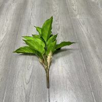 Tanaman Aglaonema Buatan dalam Pot, Daun Hijau Putih Bergaris, untuk Dekorasi Rumah dan Kantor