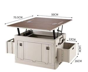 Foldable <b>Plastic</b> Outdoor Camping & Car Storage Box-Large Capacity Multi-Functional Organizer - Product Image 2