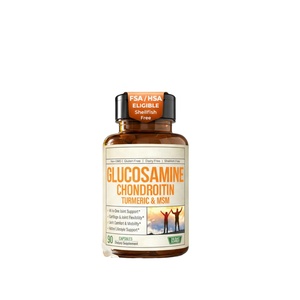 Complément Articulaire Sans Produits d'Origine Marine Glucosamine Chondroïtine Curcuma MSM en Capsules (90 Capsules/flacon) Soutien Articulaire - Product Image 1