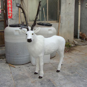 Decoración Navideña de Ciervo de Peluche para Escaparates de Centros Comerciales, Adornos de <span class=keywords><strong>Alce</strong></span>, Suministros de Decoración Navideña, Simulación de Ciervo - Product Image 3