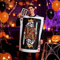 Costume professionnel d'usine pour adulte, motif Couronne de Roi de Cœur (Jeu de Cartes), pour Halloween et Cosplay, Unisexe, en Polyester, OEM ODM Personnalisé, BSCI