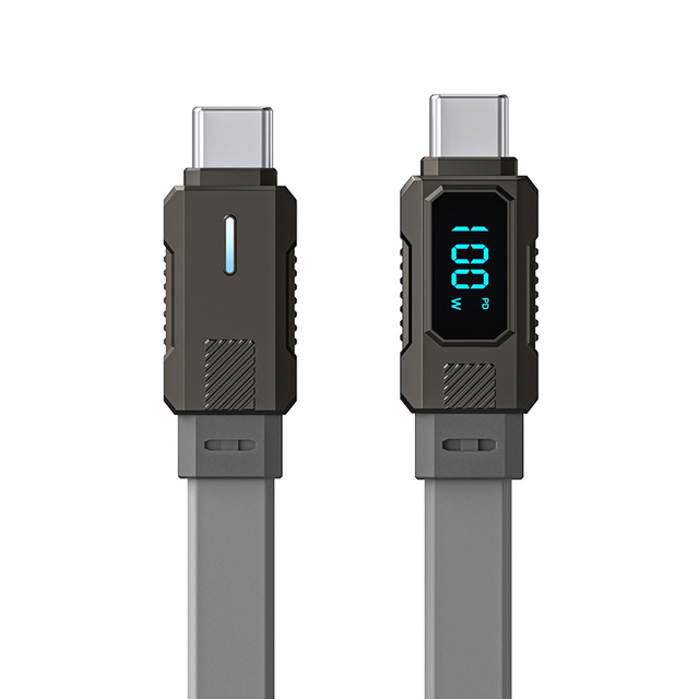 Best Selling 100W Type-C Type-C Super Fast Charging Cable with TFT Display for Mobile Devices