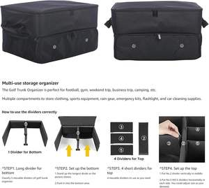 Caja Organizadora de <span class=keywords><strong>Golf</strong></span> de 2 Niveles con Compartimento Ventilado Separado para 2 Pares de Zapatos, <span class=keywords><strong>Bolsa</strong></span> para Artículos Especiales - Product Image 6