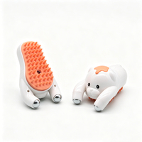 Brosse de toilettage à vapeur rechargeable 3 en 1 pour animaux de compagnie, chats et chiens, en ABS, avec fonction de massage par bille, apparence attrayante