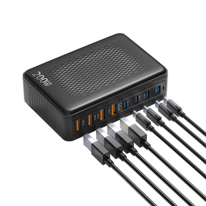 Cargador GaN Multi-Puerto de 200W Estándar del Reino Unido, Compatible con Apple iPhone 16 y Cargadores Samsung, Certificado UKCA - Product Image 2