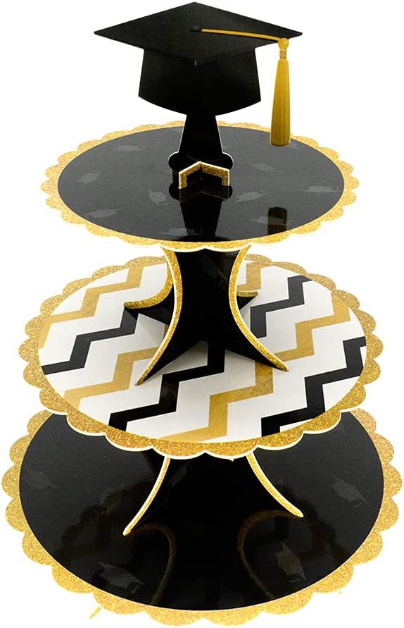 Estante para cupcakes de graduación