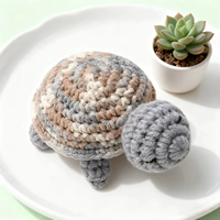 Peluche tortue en crochet faite à la main, colorée, amigurumi, jouet en peluche tortue tricoté mignon pour la décoration de la maison, cadeau