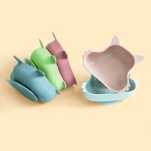 Es-Pro ODM/OEM Custom Food Grade Silicone Baby Suction Bowl BPA Free Partition Design Strong Suction Feeding Tableware - Product Image 1