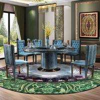 Table à manger nordique de luxe dessus en marbre design italien haut de gamme motif python cuir moderne meubles de maison fabricant d'acier