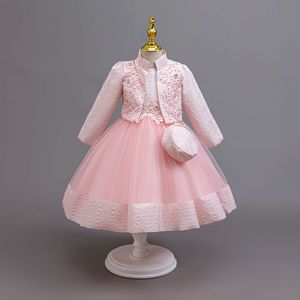 Vendita calda abito per bambini Chiffon modello retrò principessa manica lunga africana ragazza abiti da fiore - Product Image 2