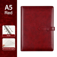 Carnet A5 en cuir PU rigide, reliure cousue, rechargeable, 80 feuilles, pages détachables, impression de logo personnalisée, haute qualité, vente en gros