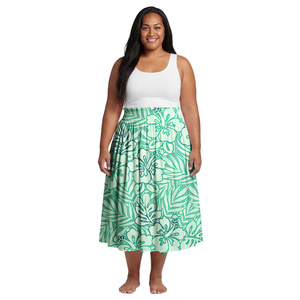 Excelente Vestido Midi con Estampado Floral Personalizado, Estilo Polinesio, Cintura Alta, Falda <span class=keywords><strong>Aloha</strong></span> para Mujer, Faldas Samoanas para Mujer - Product Image 3