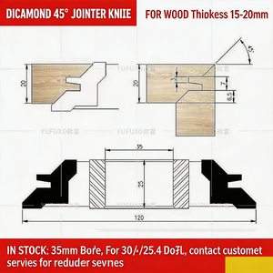 YUFU Diamond Uncoated 45 Degrees Tenon Close Knife Woodworking Milling Cutter HRC 70-93 OEM/ODM Customizable - Product Image 3