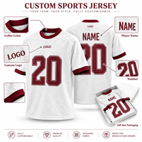Maillot de football personnalisé pour homme - Léger, respirant, anti-UV, imperméable, séchage rapide, nom et numéro personnalisés, grande taille, coupe ajustée pour l'entraînement